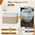 thumbnail image 4 of Natubeau 3 Pack Woven Storage Basket for Shelves, Cotton Rope Storage Bins for Toys Books, Storage Baskets for Organizing, 14.96"X9.8"X8.85", White&Brown, 4 of 10