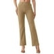 thumbnail image 1 of Pantalones casuales de mujer con pernera recta - Cintura elástica con bolsillos con botones - Poliéster y spandex - Versátiles para el trabajo y el ocio - Tallas S-XXL, 1 of 7