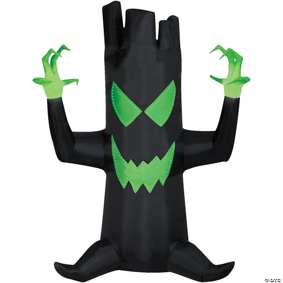 Gemmy Airblown Inflatable Spooky Black Tree with Micro Lights, 7 ft Tall,