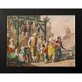 thumbnail image 2 of Smithsonian Design Museum 14x12 Black Modern Framed Museum Art Print Titled - A fruit stall in Naples at Christmas, 1828, 2 of 5