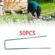 thumbnail image 1 of 50 Uds. Estacas de jardín, grapas para césped, pinchos para césped, estacas para césped, alfileres para tela de césped, patio, anclaje para valla de 3x40x150mm, 1 of 8