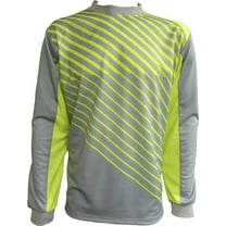 Vizari Elbow Padded Arroyo Soccer Goalkeeper Jersey | Long Sleeve Goalie Jersey for Kids and Youth (Size - YM | Green/Yellow)