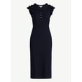 thumbnail image 4 of Free Assembly Women’s Henley Midi Dress with Flutter Sleeves, Sizes XS-XXL, 4 of 4