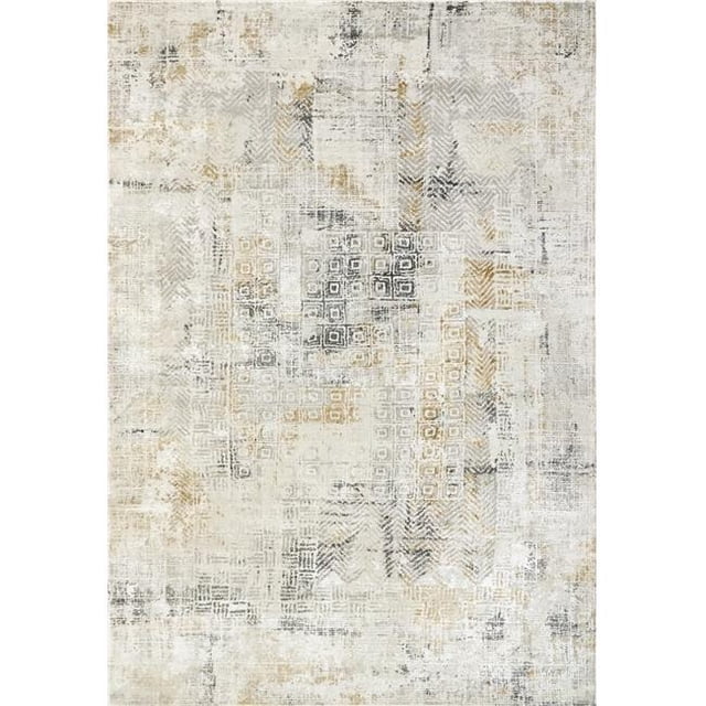 Dynamic Rugs QU6927071155 5 ft. 3 in. x 7 ft. 7 in. Quartz 27071 Area Rug, 155 Ivory & Slate