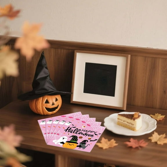 RoamHome Cute Pumpkin Ghost Halloween Paper Plates Napkins Set 20pcs Disposable Party Tableware Supplies for Decorations