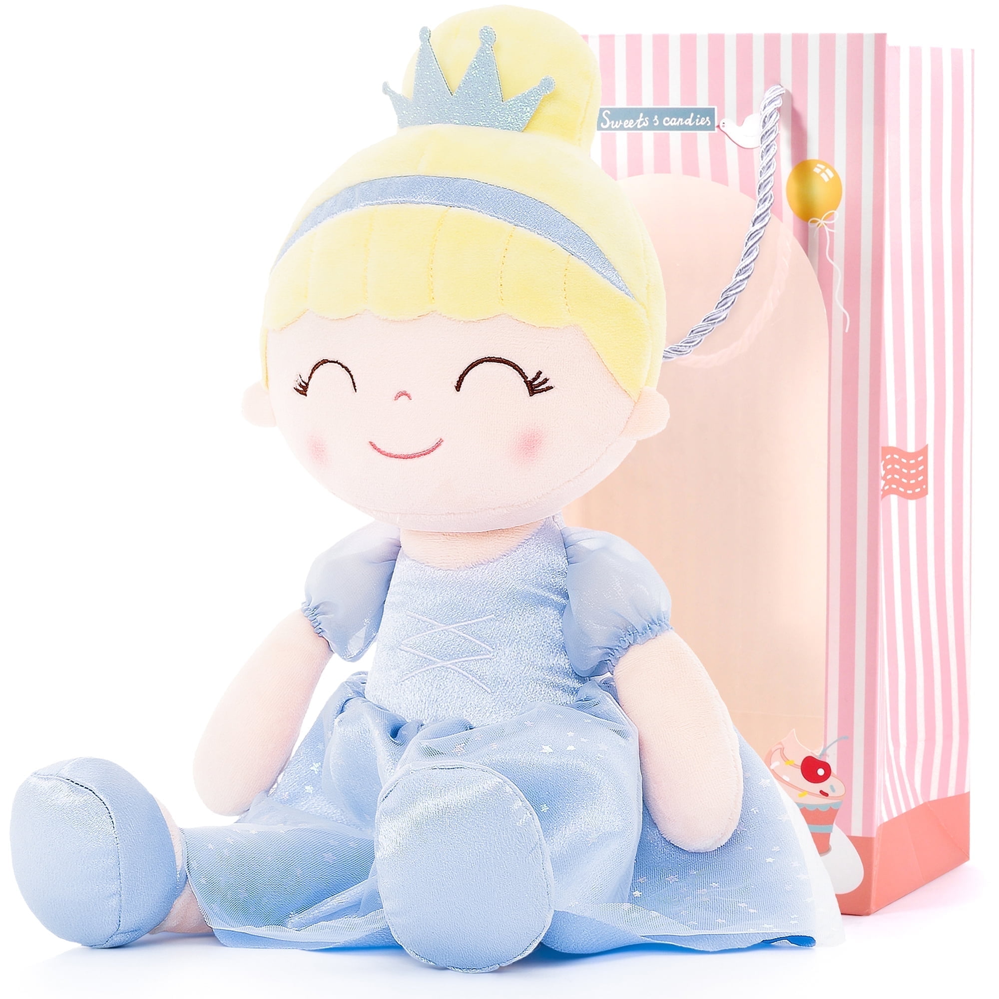 Gloveleya Baby Girl Princess Gifts Plush Dolls Stuffed Princess Doll Soft Girls Toy Cindy 16 inches