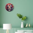 thumbnail image 4 of 16 Inch Wall Clock Battery Operated Silent Clock Decorative for Office, Kitchen, Outdoor, Living Room，An Image with A Lion Face Made with Watercolors Drawing, 4 of 4
