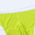 thumbnail image 4 of TANBOM Mens Sexy Thong Underwear Ball Pouch Low Rise Tagless G String Yellow+Black XL, 4 of 9