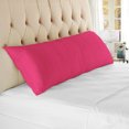 thumbnail image 1 of Body Pillow Cover, 100% Smooth Egyptian Cotton 600 TC, Luxurious, Breathable, Cooling Body Pillow Cover, Pack of 1 with Hidden Zipper Closure (Hot Pink Solid, 20x60 Inches ), 1 of 6