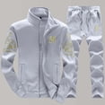 thumbnail image 2 of CONZONE Mens Sweatsuit 2 Peice Set Casual Track Suit for Men Camouflage Long Sleeve Zip Jacket Pants Cozy Fall Winter Athletic Jogging Outfits, 2 of 4