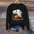 thumbnail image 6 of Enjoytime Halloween Sweatshirts for Women Funny Printed Crew Neck Long Sleeve Tops Fall Fashion Casual Spooky Season Sweatshirt, 6 of 6