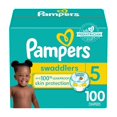 thumbnail image 1 of Pampers Swaddlers Diapers, Size S5 (20-37 lbs), Absorbent, Keeps Baby Dry and Comfortable, Skin Safe Disposable Baby Diaper, 1 of 27