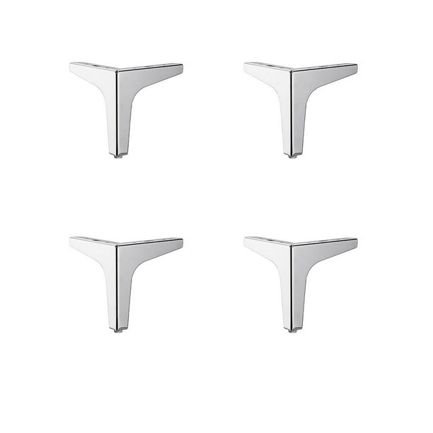 Wosthever 4 piezas de patas de muebles que soportan mesas de té gabinete de artesanía de Metal patas de soporte de escritorio accesorios de escritorio de Decoración del hogar Plata 13cm Wosthever HA064406-02