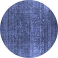 thumbnail image 1 of Ahgly Company Indoor Round Oriental Blue Industrial Area Rugs, 7' Round, 1 of 4