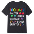thumbnail image 2 of JAJAHO Happy 100 Days Of School Shirt Kids Celebration Short Sleeve Crewneck Loose Fit T Shirts For Boys Girls 1-13 Years Trendy Tops, 2 of 6