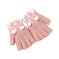 thumbnail image 1 of wonima44 Cartoon Convertible Flip Top Gloves Toddler Kids Winter Wool Knit Fingerless Gloves with Mitten Cover for Girls Boys 2-15 Yrs, 1 of 1