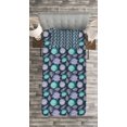 thumbnail image 3 of Ambesonne Nautical Quilted Bedspread Set 2 Pcs, Ocean Grunge Seashells, Twin Size, Night Blue Sea Green, 3 of 3