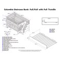 thumbnail image 4 of Columbia Staircase Bunk Bed Full over Full with Full Size Urban Trundle Bed in White, 4 of 6