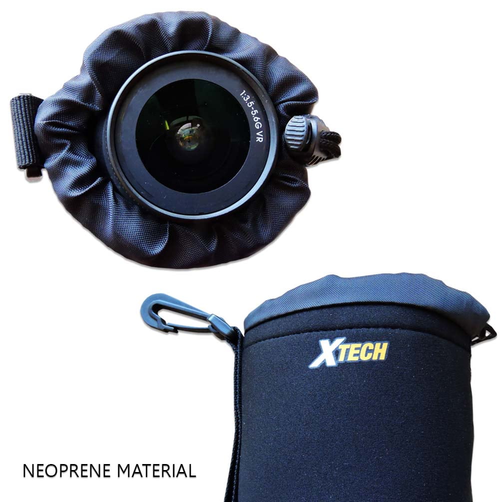 Xtech Large Soft Neoprene Lens Pouch for Canon EF 75-300mm f/4-5.6 III Lens Canon EF 70-200mm f/2.8L IS II USM Lens Canon EF 70-300mm f/4-5.6 IS USM Lens And All Large Lenses up-to 6.3 Inches 