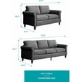 thumbnail image 2 of BALUS Living Room Sofa Set, Linen Fabric Sectional Sofa and Loveseat Sets, Free Combination Couch Perfect for Small Spaces, Dark Grey, 2 of 8