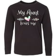 thumbnail image 3 of Inktastic My Aunt Loves Me- Heart Long Sleeve Youth T-Shirt, 3 of 5