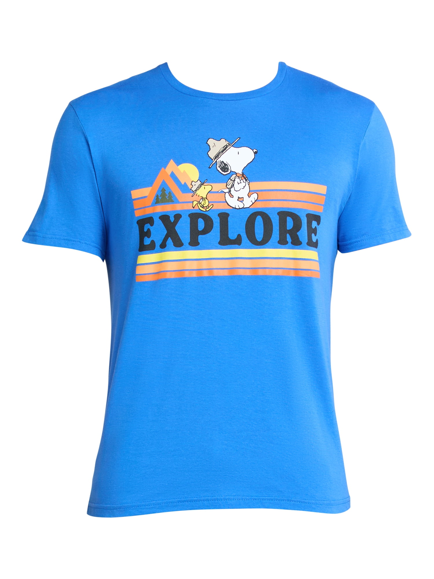 Peanuts Snoopy Men’s and Big Men’s Explore Graphic Tee, Sizes S-3XL