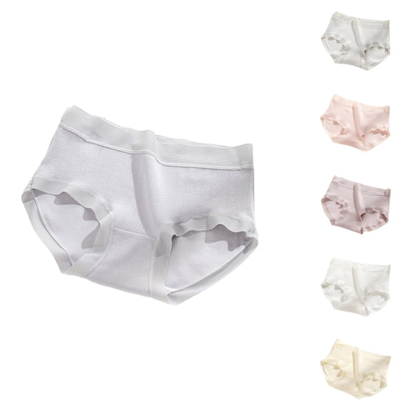 Mgmyaa Women's Soft Cotton Breathable Briefs High Waist Stretchy Skin-Friendly Panties for Women 4 Pack
