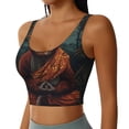 thumbnail image 2 of Fotbe Banana Leaf Meditating Gorilla Sujetador Deportivo Largo sin Aros para Mujer con Almohadillas y Soporte Medio, Transpirable y Absorbente, Camiseta Tipo Chaleco o Tank Top-Medium, 2 of 8