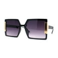 thumbnail image 1 of Womens Rimless Mod 90s Squared Butterfly Designer Sunglasses Black Smoke, 1 of 4