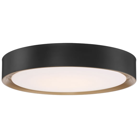 49972LEDD-MBL/ACR Access Lighting Malaga - 40W 1 LED Flush Mount-3.25 Inches Tall and 23.75 Inches Wide-Matte Black Finish