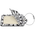 thumbnail image 2 of Pofeuu Mandala Floral Line Art Print Luggage Tags, Privacy Cover ID Label with Stainless Steel Loop and Address Card for Travel Bag Suitcase-4 PCS, 2 of 5
