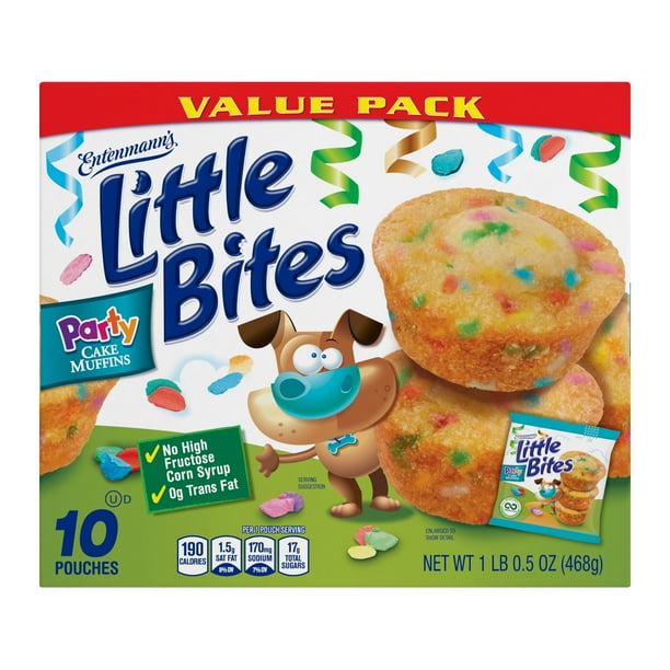 Entenmann's Little Bites Party Cake Mini Muffins, 10 pouches