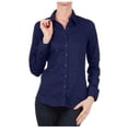 thumbnail image 3 of KOGMO Womens Basic Long Sleeve Button Down Shirts Office Work Blouse (S-3X), 3 of 7