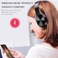 thumbnail image 3 of Cateissary Deportes inalámbricos Bluetooth 5.0 Auriculares Plegables Montados en la cabeza Estéreo Hifi Auriculares con cancelación de ruido Auriculares Cables de audio/vídeo negro, 3 of 6