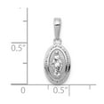 thumbnail image 2 of FJC Finejewelers 10 kt White Gold Themed Miraculous Medal Charm 20 mm x 7.63 mm, 2 of 4