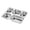 C, variant on Stainless Steel Multi Compartment Cafeteria Tray For Adults Students Kids Home Dining Divided Lunch Plate