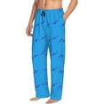 thumbnail image 3 of Mens Pajama Pants - Soft Sleep & Lounge Pants for Men, Cartoon Cool Shark Blue_D Cuteness Casual PJ Bottoms Pants with Pockets, 3 of 5