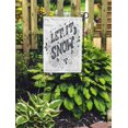 thumbnail image 2 of JSDART Sign Let It Snow Christmas Retro Hand Lettering and Winter Garden Flag Decorative Flag House Banner 28x40 inch, 2 of 2