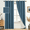 Dusty Blue, variant on JIANCOL Warm Natural Taupe Linen Curtains 100% Blackout 84 Inches Long Grommet Room Darkening Window Treatment Drapes 2 Panels with White Liner for Living Room 52"x84"