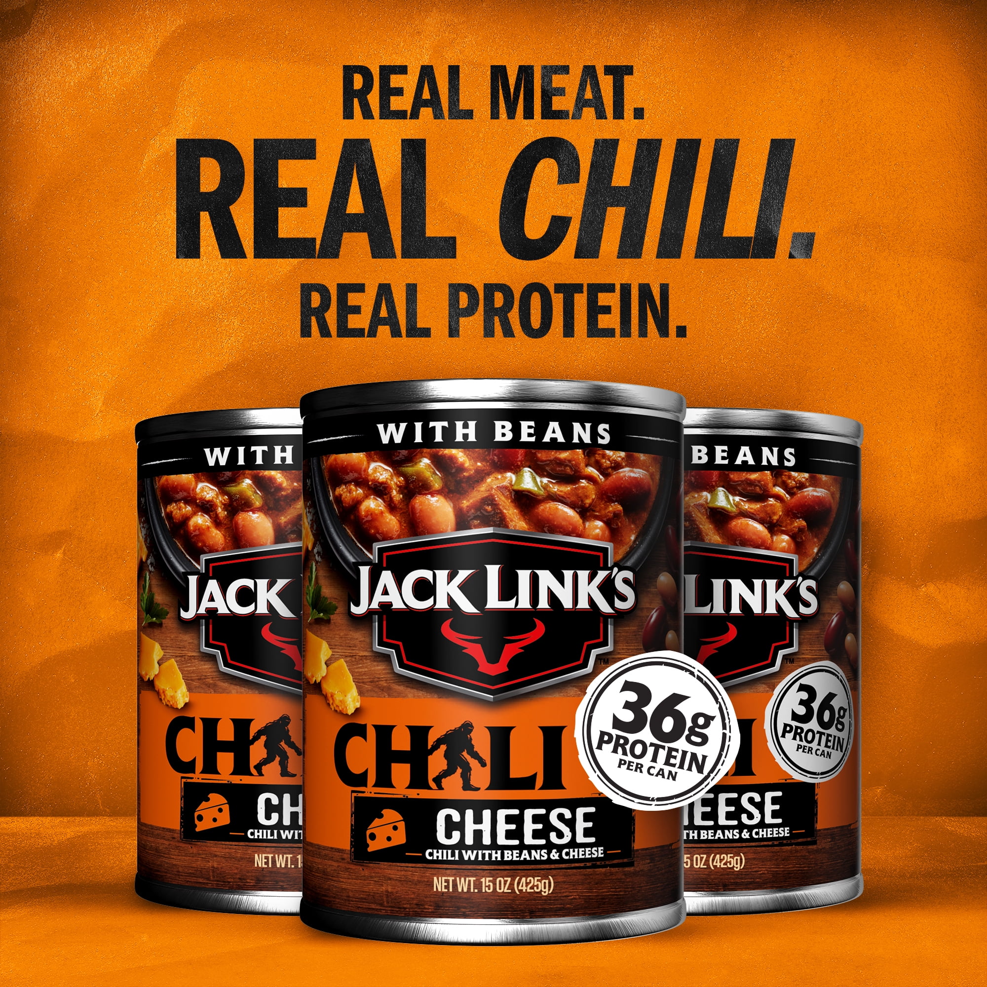 Jack Link's Chili, Chili Cheese Flavored, 15Ounce Can, Hearty Chili Made with 100% Beef