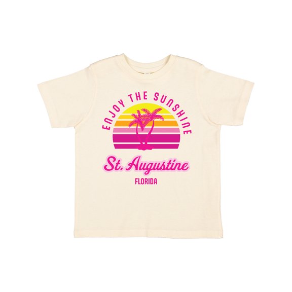 Inktastic Summer Enjoy the Sunshine St. Augustine Florida in Pink Boys or Girls Toddler T-Shirt