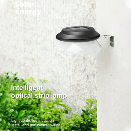 

GETHOME 4pcs Solar Gutter Light Pathway Fence Lamp Waterproof Outdoor Garden Wall Mount