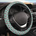 thumbnail image 5 of Disketp Snowflake Hot Cocoa Elastic Microfiber Steering Wheel Cover for Truck,SUV,Cars,Universal 15 inch,Anti-Slip, 5 of 6