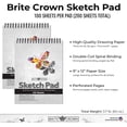 thumbnail image 2 of Brite Crown 2-Pack Sketch Pad – 9x12Sketchbook for Teens, 64lb (95gsm) Art Paper - 200 Sheets, 2 of 7