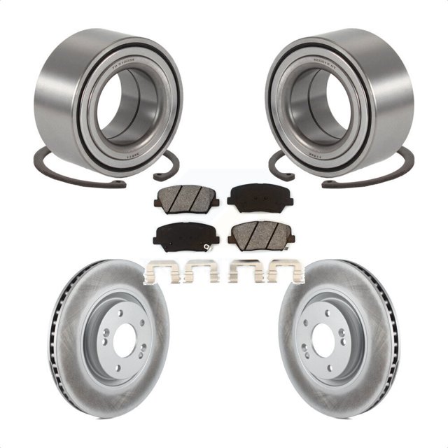 Transit Auto Roulements de Roulement avant Revêtus de Disque de Frein et Kit de Plaquettes Semi-Métalliques pour Voiture 2012-2017 Hyundai Azera KBB-101617
