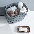 thumbnail image 4 of Plastic Storage Baskets with Handles,Portable Shower Caddy Tote Plastic Storage Basket Box Organizer Bin for Bathroom, Pantry, Kitchen, College Dorm, Garage, 4 of 8