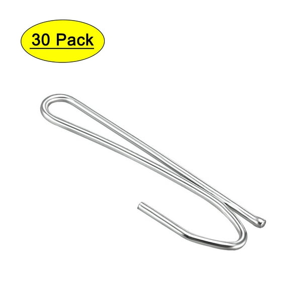 Ganchos para Cortinas de Metal Electrochapado Tono Plateado de 2.48" Paquete de 30