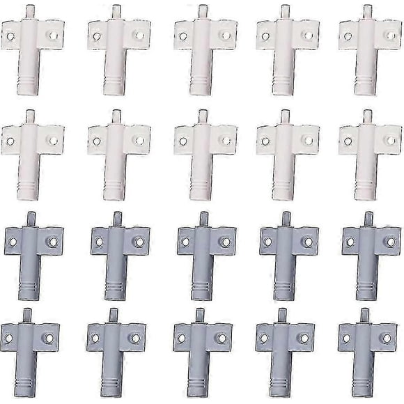 20 Pieces Kitchen Door Damper, Cabinet Closing Dampers, Drawer Closing Damper, Soft And Quiet Closing Damper, For Cabinet, Door (white+grey)
