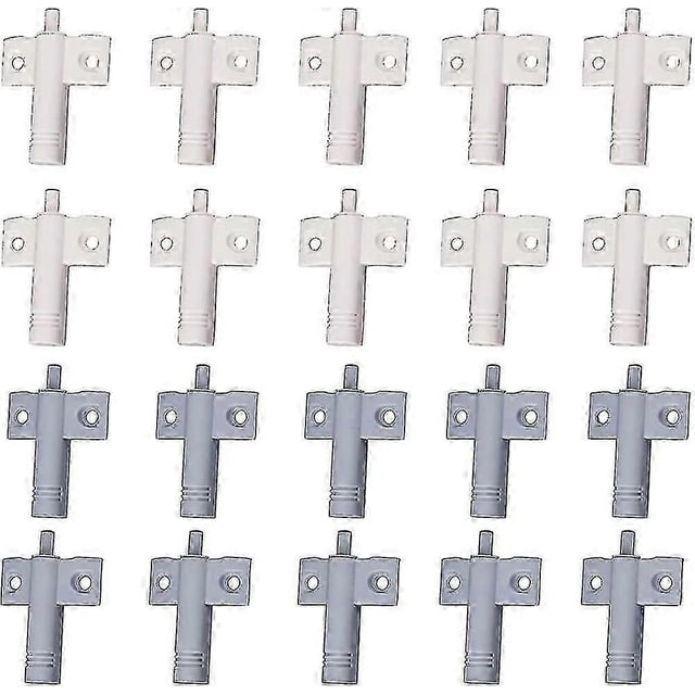 20 Pieces Kitchen Door Damper, Cabinet Closing Dampers, Drawer Closing Damper, Soft And Quiet Closing Damper, For Cabinet, Door (white+grey)