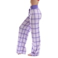 thumbnail image 2 of Just Love Women Buffalo Plaid Pajama Pants Sleepwear (Purple Plaid, 1X), 2 of 8
